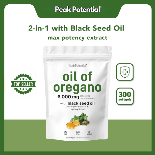 Oil of Oregano with Black Seed Oil - 300 Softgels Pack